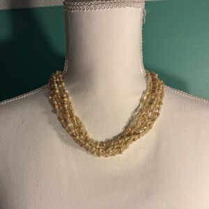 Elegant Gold Faceted Bead Necklace